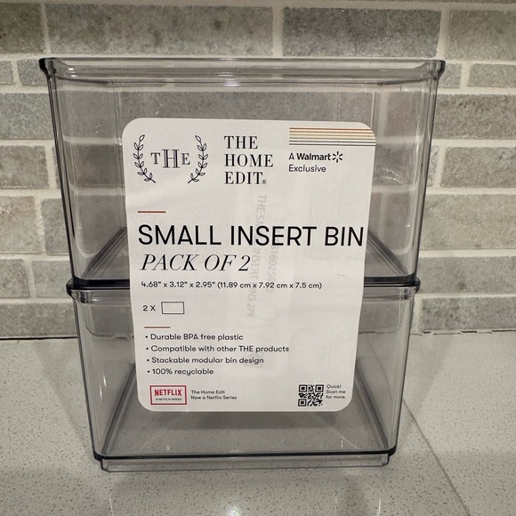 The Home Edit Clear Insert Bins - Pack of 2 - Picture 1 of 4